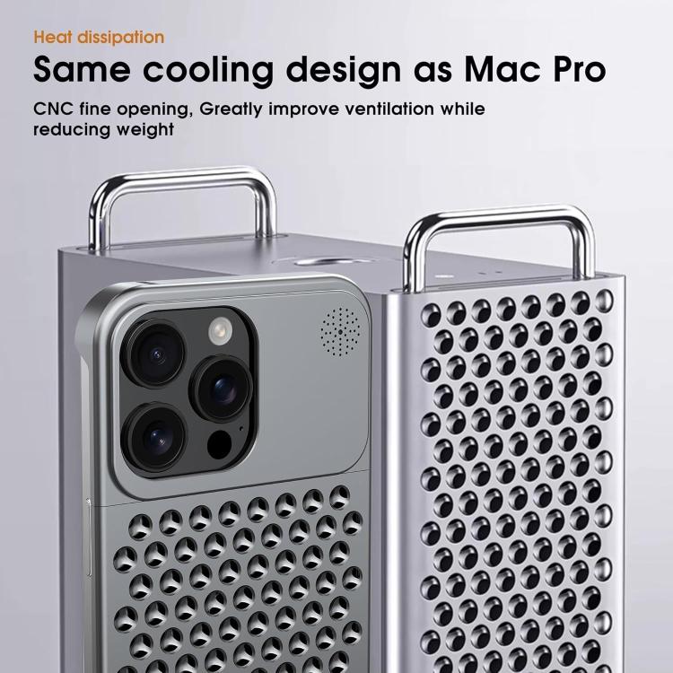 For iPhone 16 Pro Max Kalebol Aromatherapy Aluminum Alloy Cooling Phone Case(Gray) - iPhone 16 Pro Max Cases by Kalebol | Online Shopping UK | buy2fix