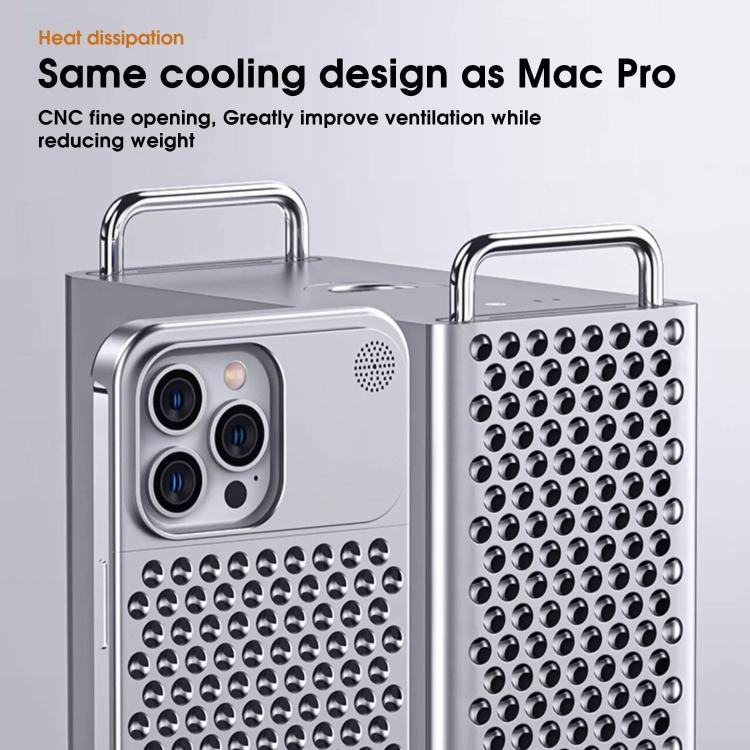 For iPhone 16 Pro Max Kalebol Aromatherapy Aluminum Alloy Cooling Phone Case(Silver) - iPhone 16 Pro Max Cases by Kalebol | Online Shopping UK | buy2fix