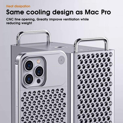 For iPhone 16 Pro Max Kalebol Aromatherapy Aluminum Alloy Cooling Phone Case(Silver) - iPhone 16 Pro Max Cases by Kalebol | Online Shopping UK | buy2fix