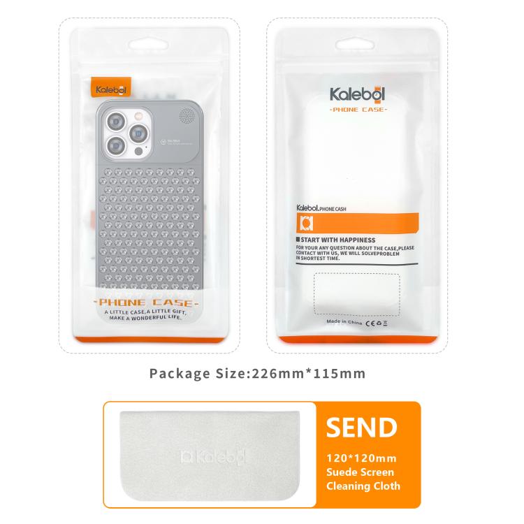 For iPhone 16 Pro Max Kalebol Aromatherapy Aluminum Alloy Cooling Phone Case(Silver) - iPhone 16 Pro Max Cases by Kalebol | Online Shopping UK | buy2fix