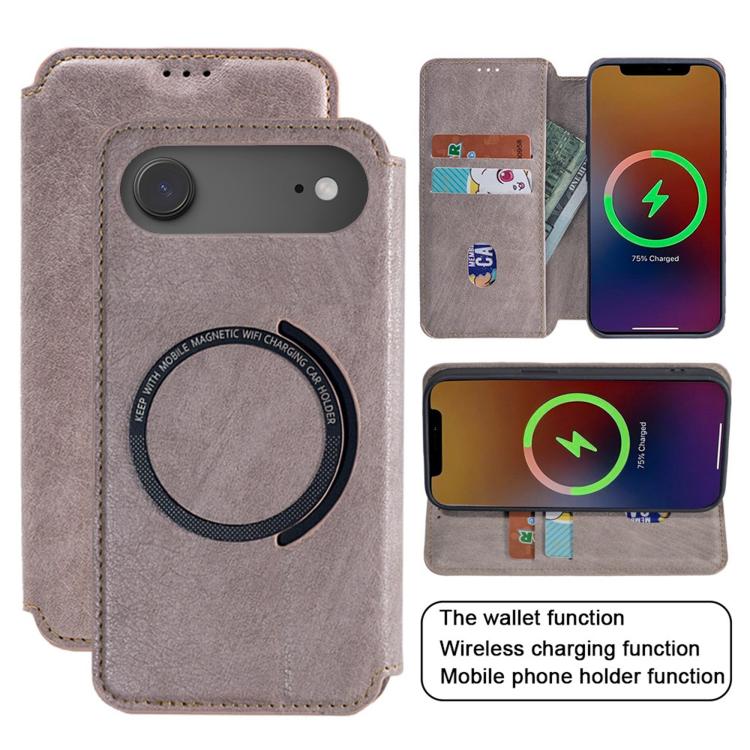 For iPhone 17 Air Kalebol Flip Card Slot MagSafe Leather Phone Case(Brown) - iPhone 17 Air Cases by Kalebol | Online Shopping UK | buy2fix