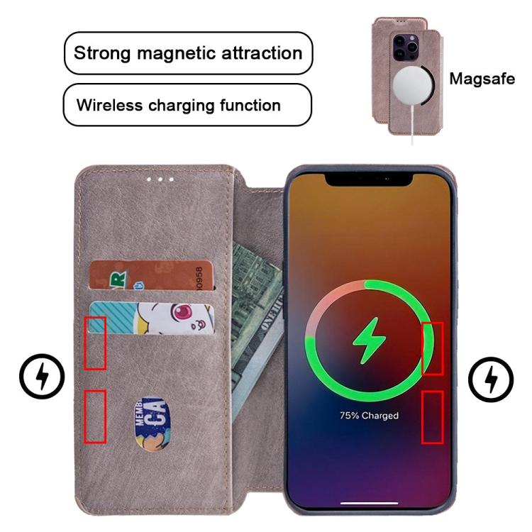 For iPhone 17 Air Kalebol Flip Card Slot MagSafe Leather Phone Case(Brown) - iPhone 17 Air Cases by Kalebol | Online Shopping UK | buy2fix