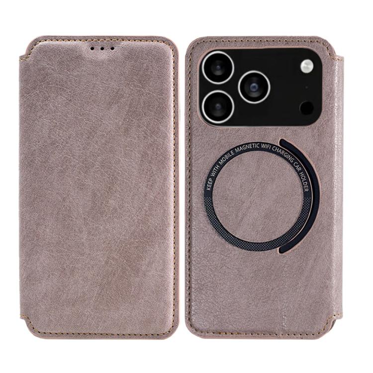 For iPhone 17 Pro Max Kalebol Flip Card Slot MagSafe Leather Phone Case(Pink) - iPhone 17 Pro Max Cases by Kalebol | Online Shopping UK | buy2fix