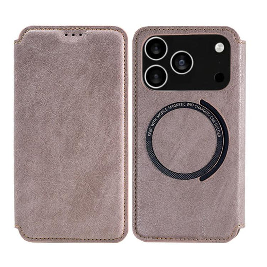 For iPhone 17 Pro Max Kalebol Flip Card Slot MagSafe Leather Phone Case(Pink) - iPhone 17 Pro Max Cases by Kalebol | Online Shopping UK | buy2fix