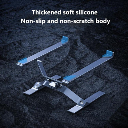 P70 X-Shape Aluminum Alloy Stand Height Adjustable Foldable Cooling Bracket for Laptop / Tablet(Dark Grey) - Laptop Stand by buy2fix | Online Shopping UK | buy2fix