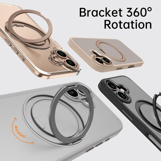For iPhone 17 Kalebol Rotating Magnetic Holder MagSafe Phone Case(Black) - iPhone 17 Cases by Kalebol | Online Shopping UK | buy2fix