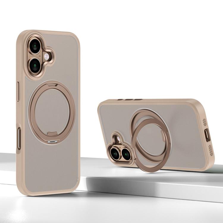 For iPhone 17 Kalebol Rotating Magnetic Holder MagSafe Phone Case(Desert Gold) - iPhone 17 Cases by Kalebol | Online Shopping UK | buy2fix