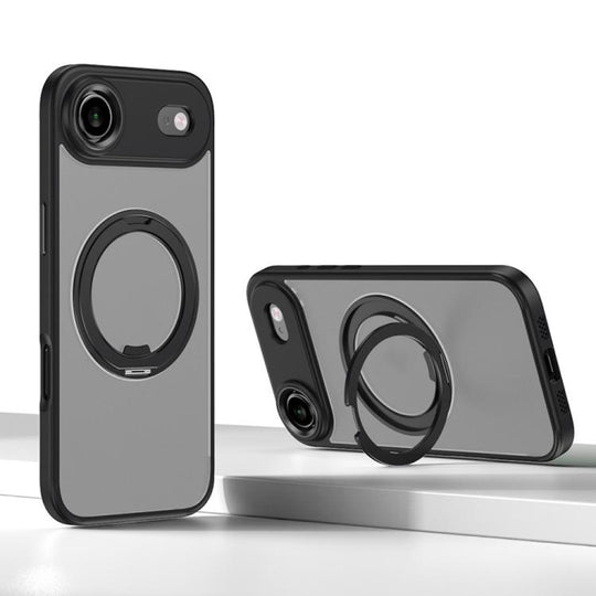 For iPhone Air Kalebol Rotating Magnetic Holder MagSafe Phone Case(Black)