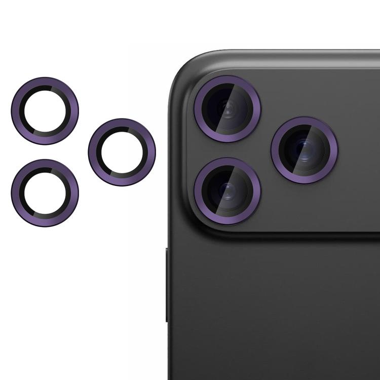 For iPhone 17 Pro Max Kalebol No Flicker Ultra-Thin Individual Camera Lens Tempered Glass Film(Dark Purple) - iPhone 17 Pro Max Tempered Glass by Kalebol | Online Shopping UK | buy2fix