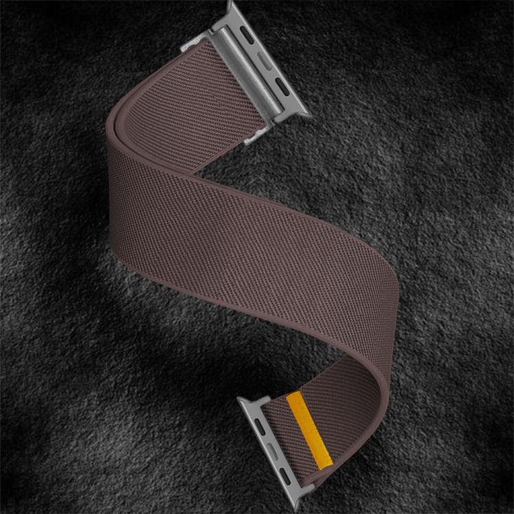 For Apple Watch 46mm / 49mm / 45mm / 44mm Adjustable Single Loop Elastic Nylon Watch Band(Smokey Purple) - Watch Bands by buy2fix | Online Shopping UK | buy2fix