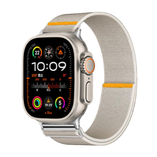 For Apple Watch 42mm / 41mm / 40mm / 38mm Adjustable Single Loop Elastic Nylon Watch Band(Starlight) - Watch Bands by buy2fix | Online Shopping UK | buy2fix