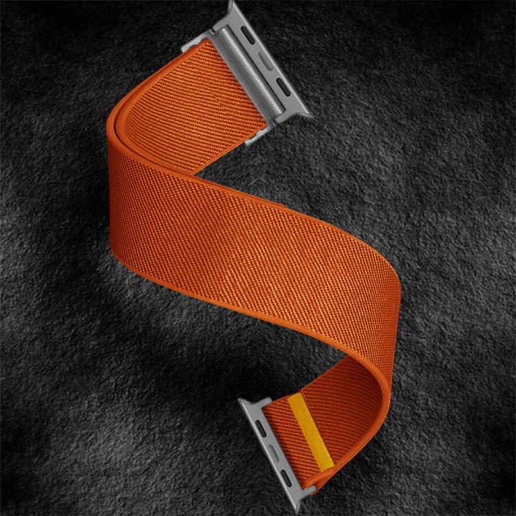 For Apple Watch 42mm / 41mm / 40mm / 38mm Adjustable Single Loop Elastic Nylon Watch Band(Orange) - Watch Bands by buy2fix | Online Shopping UK | buy2fix