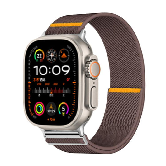 For Apple Watch 42mm / 41mm / 40mm / 38mm Adjustable Single Loop Elastic Nylon Watch Band(Smokey Purple) - Watch Bands by buy2fix | Online Shopping UK | buy2fix