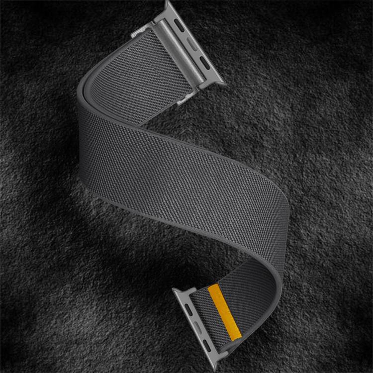 For Apple Watch 42mm / 41mm / 40mm / 38mm Adjustable Single Loop Elastic Nylon Watch Band(Gray) - Watch Bands by buy2fix | Online Shopping UK | buy2fix