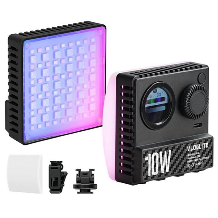 VLOGLITE K10RGB Ultra Thin Pocket Size RGB LED Camera Light Photography Videography Selfie Light -  by VLOGLITE | Online Shopping UK | buy2fix