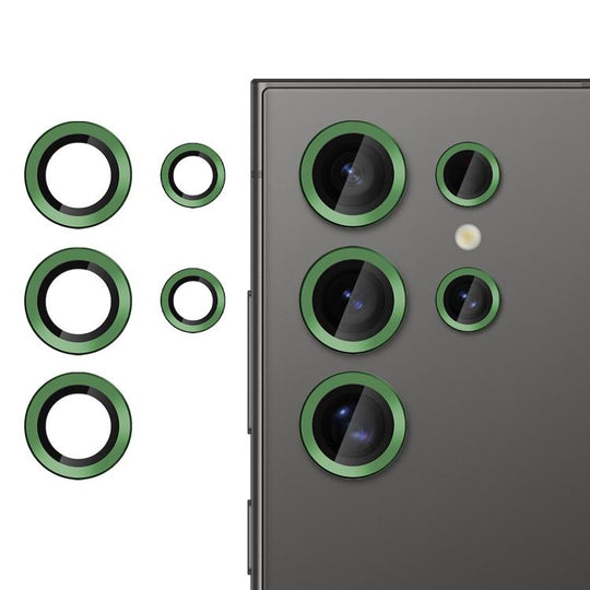 For Samsung Galaxy S24 Ultra 5G Kalebol No Flicker Ultra-Thin Individual Camera Lens Tempered Glass Film(Green)
