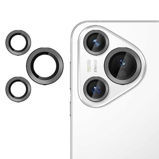 For Huawei Pura 70 Pro / Pro+ Kalebol No Flicker Ultra-Thin Individual Camera Lens Tempered Glass Film(Black)