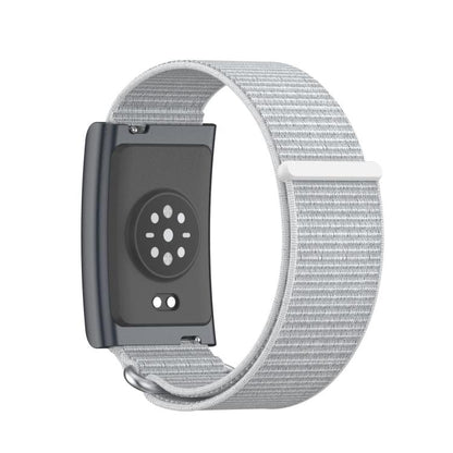 For Amazfit Helio Strap Metal Ring Two Sections Nylon Hook and Loop Fastener Watch Band(Sea Shell) - Watch Bands by buy2fix | Online Shopping UK | buy2fix