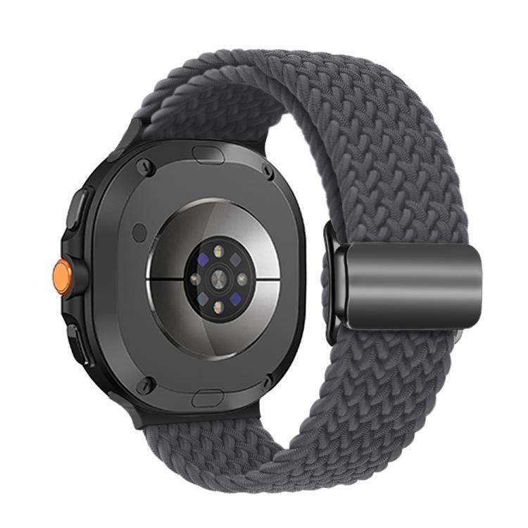 For Samsung Galaxy Watch8 / Watch8 Classic Magnetic Buckle Braided Nylon Watch Band(Space Gray) - Watch Bands by buy2fix | Online Shopping UK | buy2fix