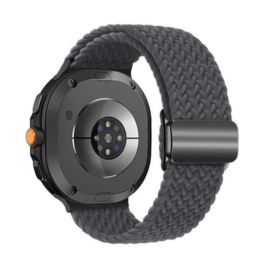 For Samsung Galaxy Watch8 / Watch8 Classic Magnetic Buckle Braided Nylon Watch Band(Space Gray) - Watch Bands by buy2fix | Online Shopping UK | buy2fix