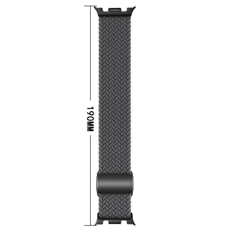 For Samsung Galaxy Watch8 / Watch8 Classic Magnetic Buckle Braided Nylon Watch Band(Black) - Watch Bands by buy2fix | Online Shopping UK | buy2fix