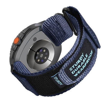 For Samsung Galaxy Watch8 / Watch8 Classic Two Sections Nylon Hook And Loop Fastener Watch Band(Blue) - Watch Bands by buy2fix | Online Shopping UK | buy2fix