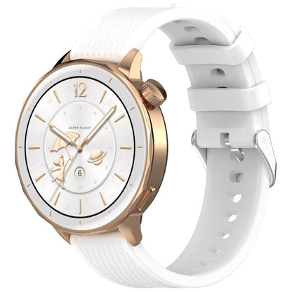 For OnePlus Watch 3 43mm Rhombic Texture Groove Silicone Watch Band(White) - Watch Bands by buy2fix | Online Shopping UK | buy2fix