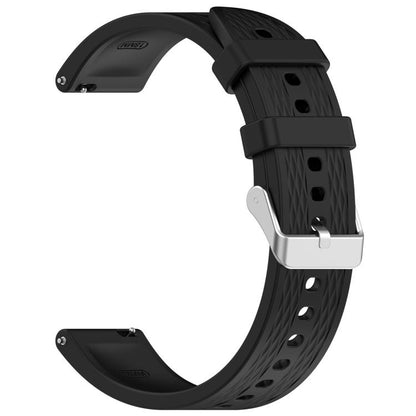 For OnePlus Watch 3 43mm Rhombic Texture Groove Silicone Watch Band(Black) - Watch Bands by buy2fix | Online Shopping UK | buy2fix