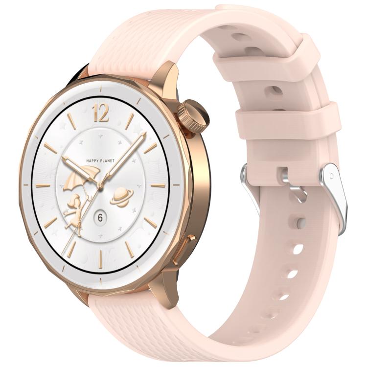 For OnePlus Watch 3 43mm Rhombic Texture Groove Silicone Watch Band(Light Pink) - Watch Bands by buy2fix | Online Shopping UK | buy2fix