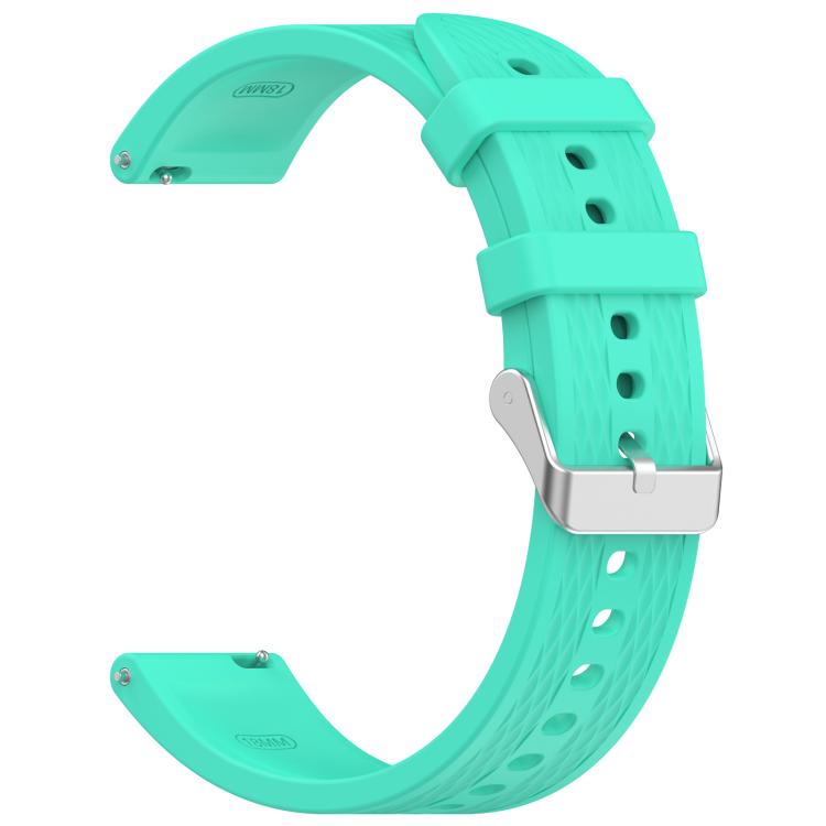 For OnePlus Watch 3 43mm Rhombic Texture Groove Silicone Watch Band(Teal) - Watch Bands by buy2fix | Online Shopping UK | buy2fix