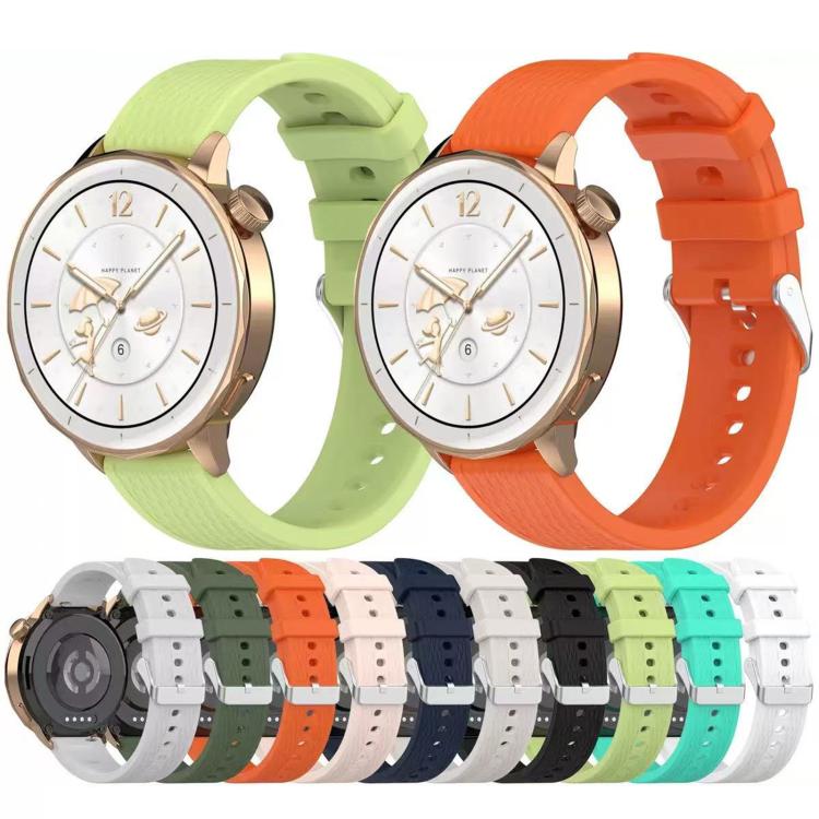 For OnePlus Watch 3 43mm Rhombic Texture Groove Silicone Watch Band(Light Pink) - Watch Bands by buy2fix | Online Shopping UK | buy2fix