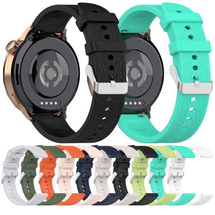 For OnePlus Watch 3 43mm Rhombic Texture Groove Silicone Watch Band(Ink Blue) - Watch Bands by buy2fix | Online Shopping UK | buy2fix