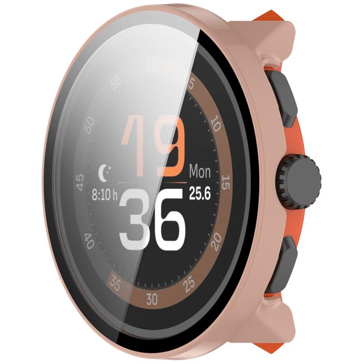 For Suunto Run Tempered Film Integrated PC Watch Protective Cover(Pink) -  by buy2fix | Online Shopping UK | buy2fix