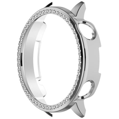 For OnePlus Watch 3 43mm Single Row Diamond Half Coverage Hollow PC Watch Protective Cover(Silver) - Watch Case by buy2fix | Online Shopping UK | buy2fix