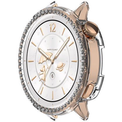 For OnePlus Watch 3 43mm Single Row Diamond Half Coverage Hollow PC Watch Protective Cover(Transparency) - Watch Case by buy2fix | Online Shopping UK | buy2fix