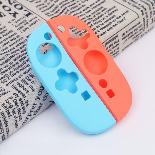 For Nintendo Switch 2 Game Controller Half-Cover Silicone Protective Cover(Orange Blue) - Cases by buy2fix | Online Shopping UK | buy2fix