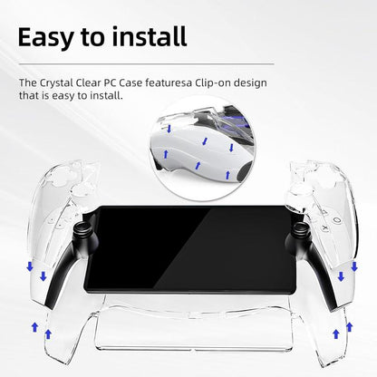 For Sony PS5  Streaming Handheld Console Crystal Clear PC Protective Case(Transparent White) - Cases by buy2fix | Online Shopping UK | buy2fix
