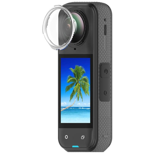 For Insta360 X4 Rotating Optical Tempered Glass Lens Guard Protective Cover(Silver) - Protective Film & Stickers by buy2fix | Online Shopping UK | buy2fix