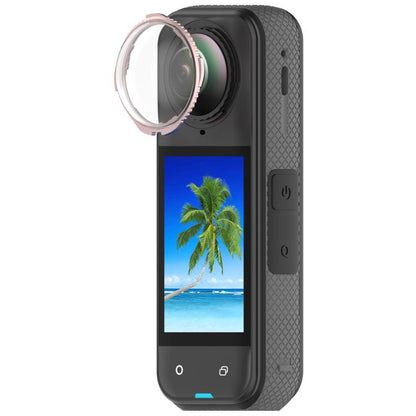 For Insta360 X4 Rotating Optical Tempered Glass Lens Guard Protective Cover(Pink) - Protective Film & Stickers by buy2fix | Online Shopping UK | buy2fix