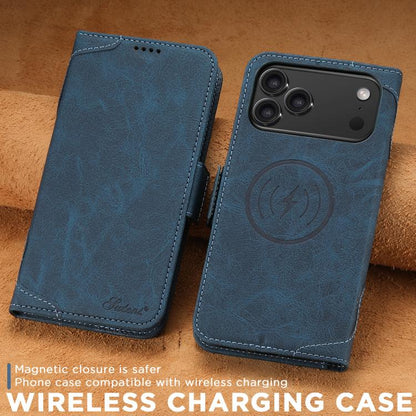 For iPhone 17 Pro SUTENI J07 Multifunctional Horizontal Flip Magsafe Leather Phone Case(Blue) - iPhone 17 Pro Cases by Suteni | Online Shopping UK | buy2fix
