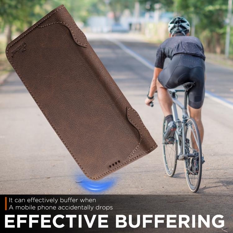 For iPhone 17 Air SUTENI J07 Multifunctional Horizontal Flip Magsafe Leather Phone Case(Brown) - iPhone 17 Air Cases by Suteni | Online Shopping UK | buy2fix