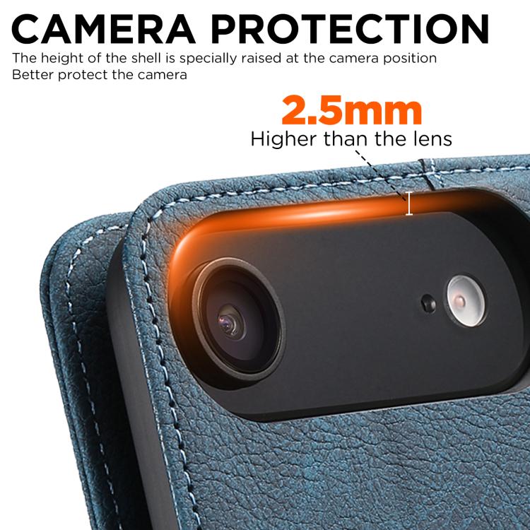 For iPhone Air SUTENI J07 Multifunctional Horizontal Flip Magsafe Leather Phone Case(Blue) - iPhone Air Cases by Suteni | Online Shopping UK | buy2fix