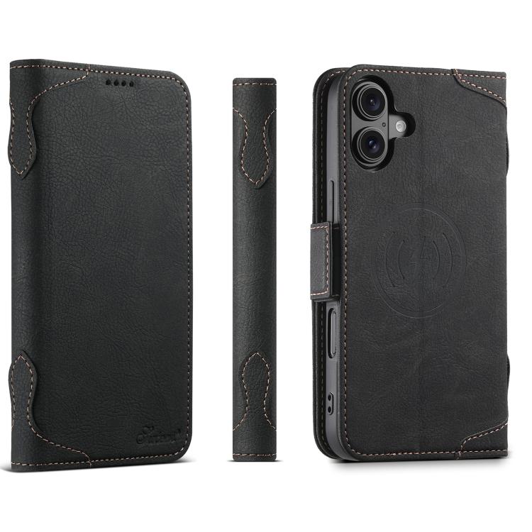 For iPhone 17 SUTENI J07 Multifunctional Horizontal Flip Magsafe Leather Phone Case(Black) - iPhone 17 Cases by Suteni | Online Shopping UK | buy2fix