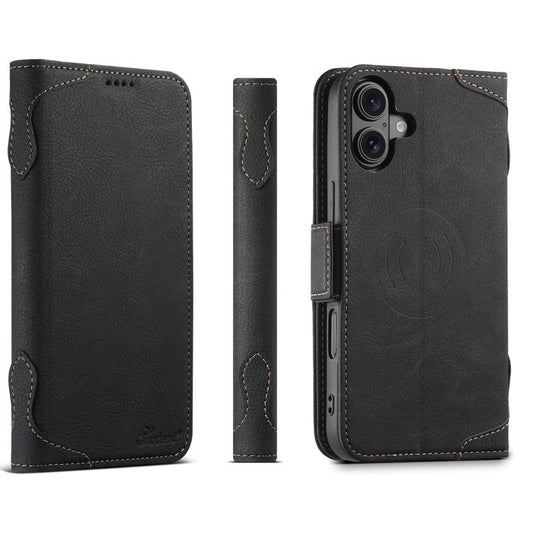 For iPhone 17 SUTENI J07 Multifunctional Horizontal Flip Magsafe Leather Phone Case(Black) - iPhone 17 Cases by Suteni | Online Shopping UK | buy2fix