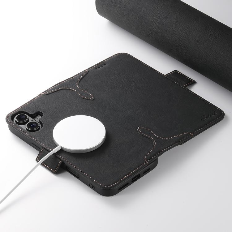 For iPhone 17 SUTENI J07 Multifunctional Horizontal Flip Magsafe Leather Phone Case(Black) - iPhone 17 Cases by Suteni | Online Shopping UK | buy2fix