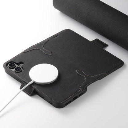 For iPhone 17 SUTENI J07 Multifunctional Horizontal Flip Magsafe Leather Phone Case(Black) - iPhone 17 Cases by Suteni | Online Shopping UK | buy2fix