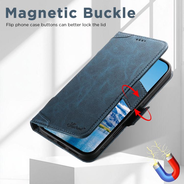 For iPhone 17 SUTENI J07 Multifunctional Horizontal Flip Magsafe Leather Phone Case(Blue) - iPhone 17 Cases by Suteni | Online Shopping UK | buy2fix