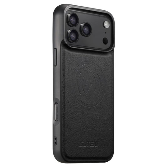 For iPhone 17 Pro Suteni G5 Litchi Leather Magnetic MagSafe Phone Case(Black) - iPhone 17 Pro Cases by Suteni | Online Shopping UK | buy2fix
