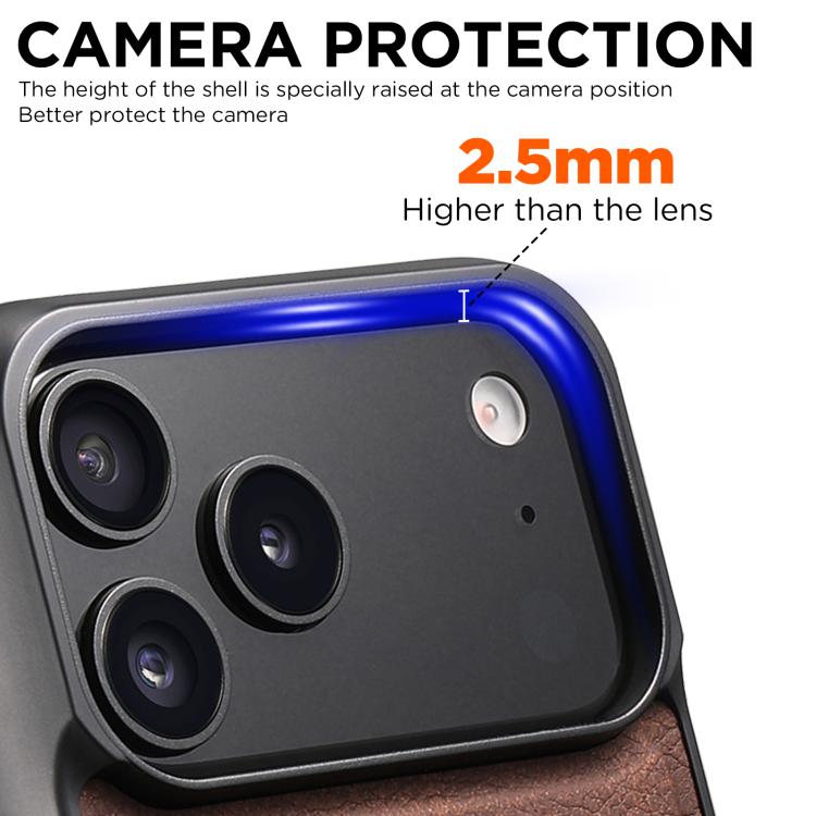 For iPhone 16 Pro Suteni G5 Litchi Leather Magnetic MagSafe Phone Case(Brown) - iPhone 16 Pro Cases by Suteni | Online Shopping UK | buy2fix