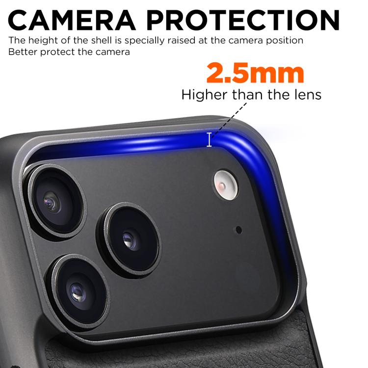 For iPhone 16 Suteni G5 Litchi Leather Magnetic MagSafe Phone Case(Black) - iPhone 16 Cases by Suteni | Online Shopping UK | buy2fix